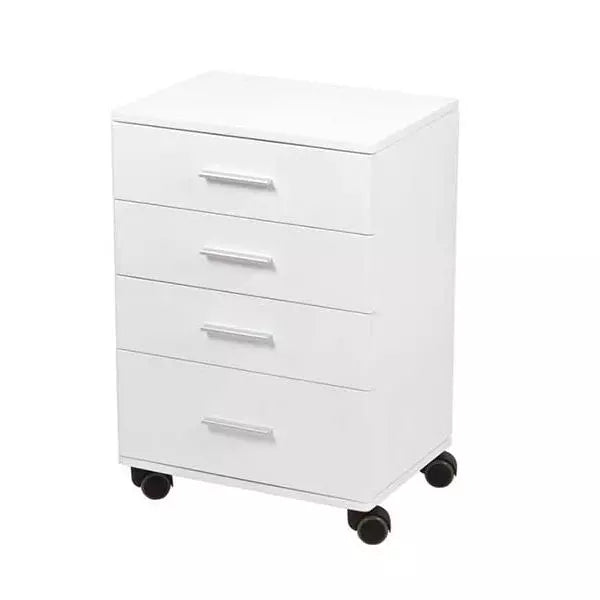 Elegantný vozík do ambulacie so 4 zásuvkami, biely