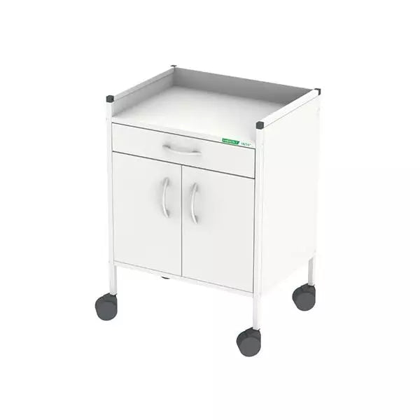 Haeberle skriňový vozík s 1 zásuvkou a skriňou, biely
