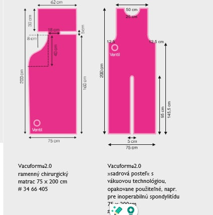 Univerzálny chirurgický matrac Vacuform® 2.0