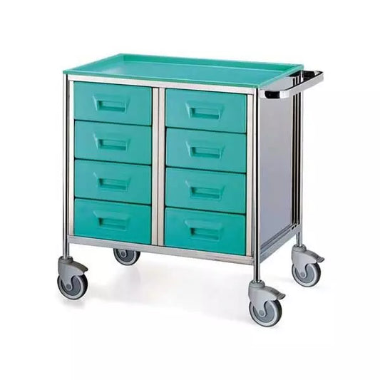 Univerzálny vozík s nerezovým rámom a 8 zásuvkami